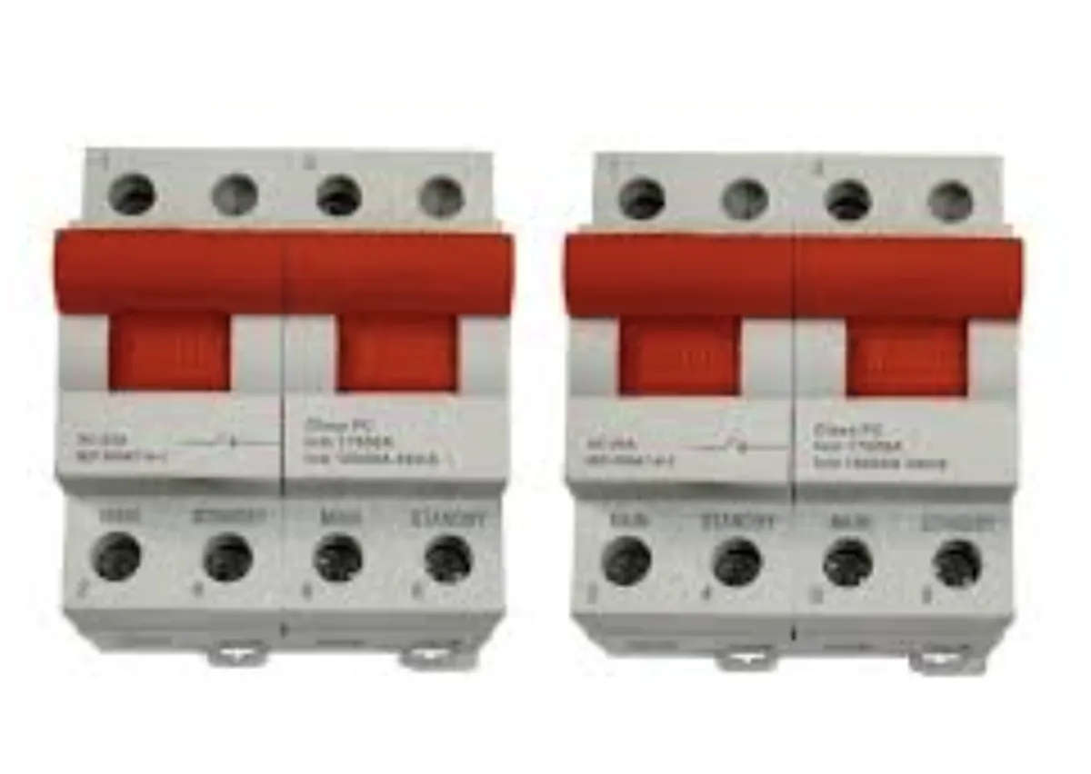 2 x Dinrail Change Over Switch 63amp 2 Pole (New)