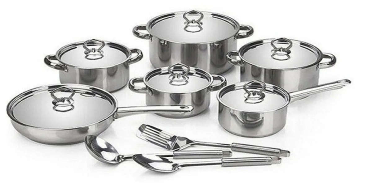 Condere Stainless steel Pot set 15 PCS - Ay15pcs (New, shop display model)