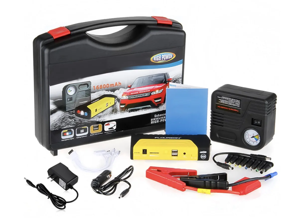 Multi-Functional Car Jump Starter with Air Compressor pump (New, open-box)
