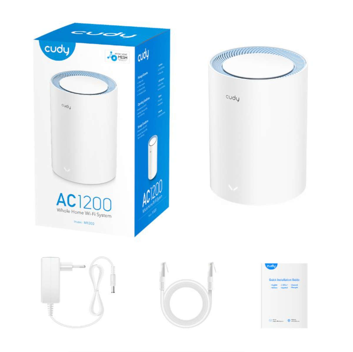 Cudy M1200 AC1200 Dual-Band Whole Home Mesh Wi-Fi Router