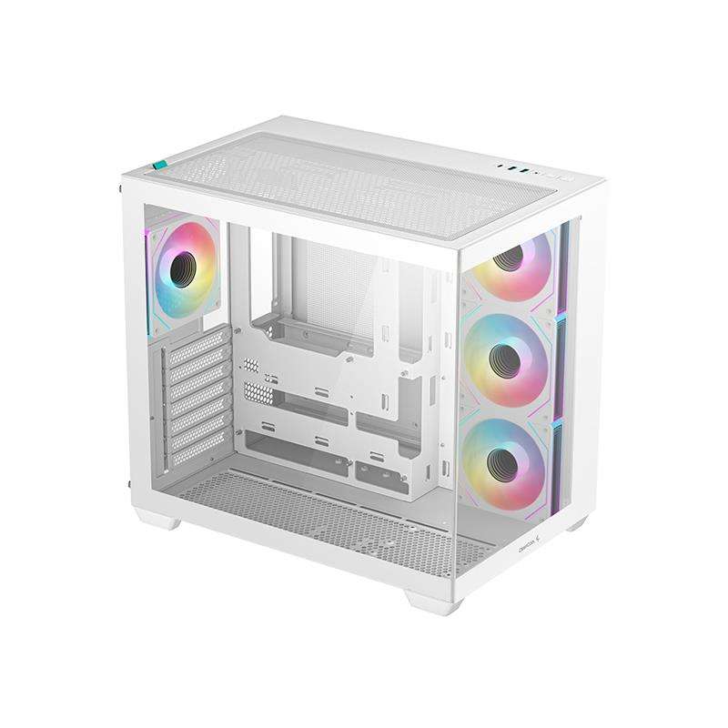 DeepCool CG530 Dual-Chamber Panoramic Scenic View Designed ATX Case With Front And Side Tempered ...