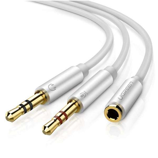 UGREEN 3.5MM FEMALE TO 2X MALE AUDIO CABLE