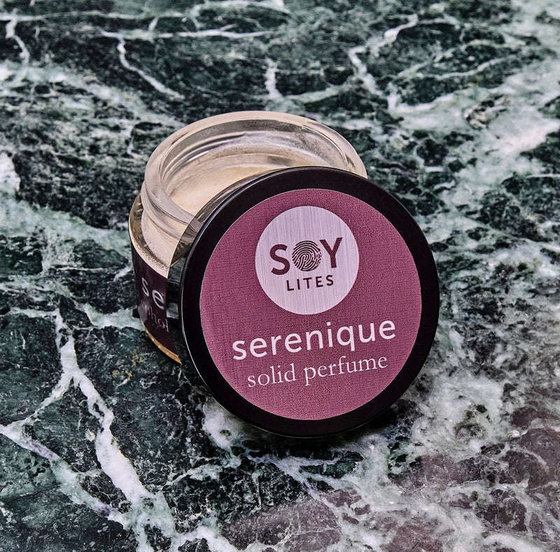 SoyLites SERENIQUE 30ml Solid Perfume- Alcohol-Free, Portable Fragrance Balm