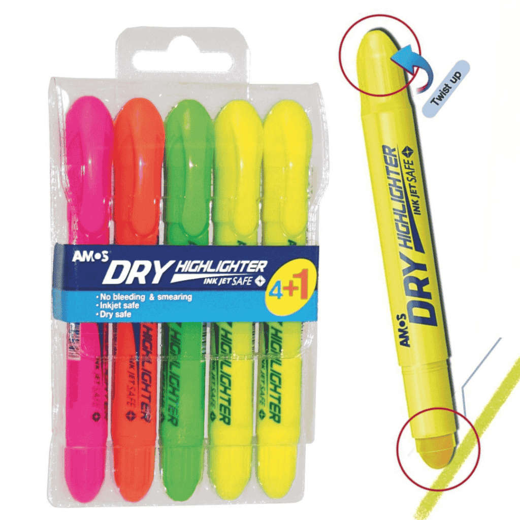 Amos Dry Twist-Up Highlighter Set of 5