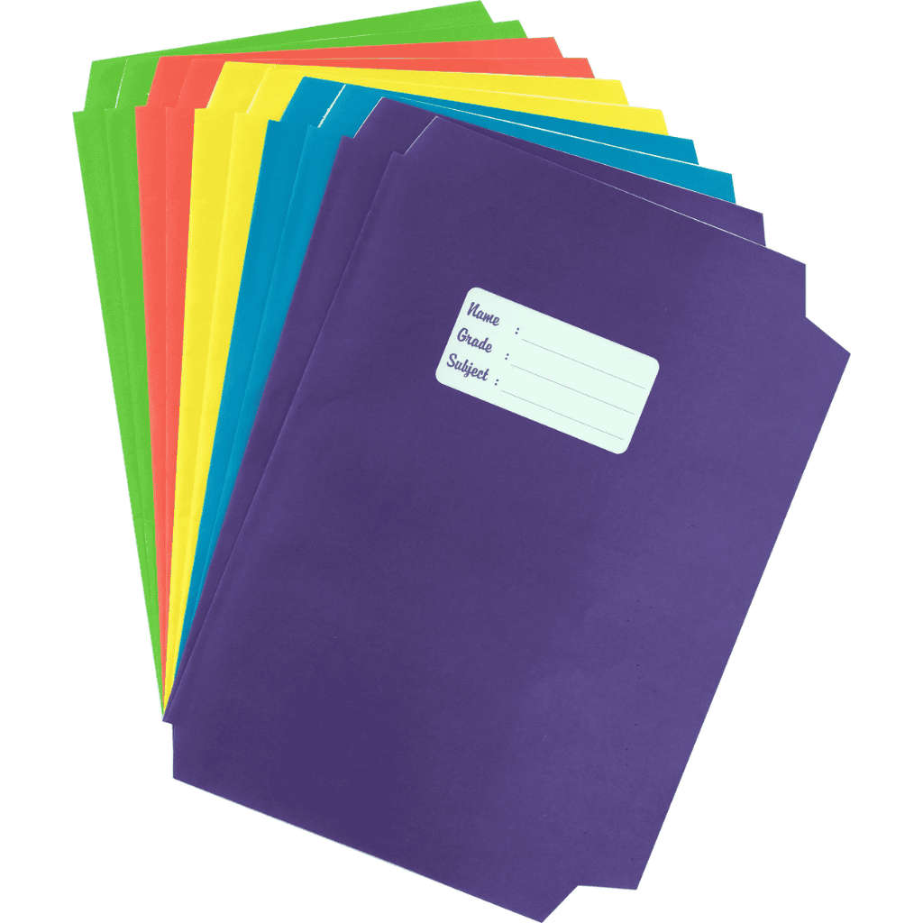 Coloured Pre-Cut Book Covers A4 &amp; A5