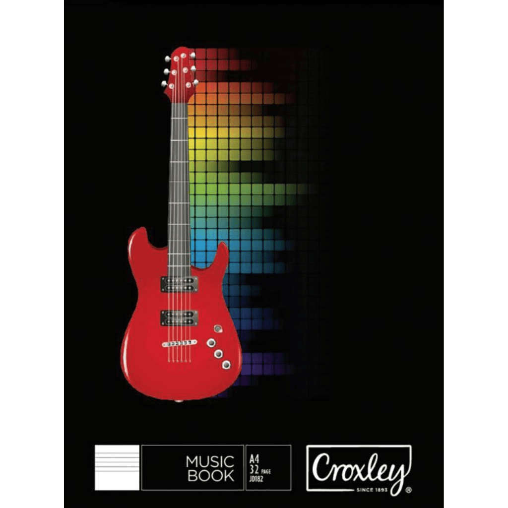 Croxley JD182 32 Page A4 12 Stave Wire Stitched Music Book