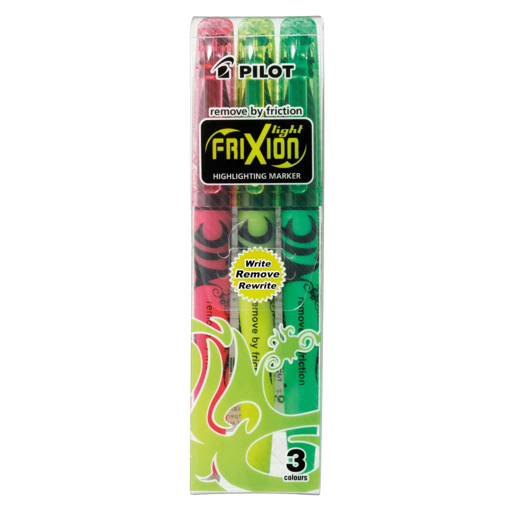 Pilot Frixion Light Erasable Highlighter Set 3pc