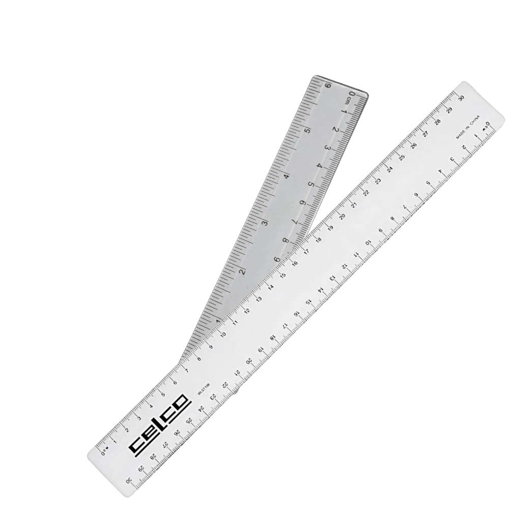 Plastic Clear Ruler (15cm + 30cm)