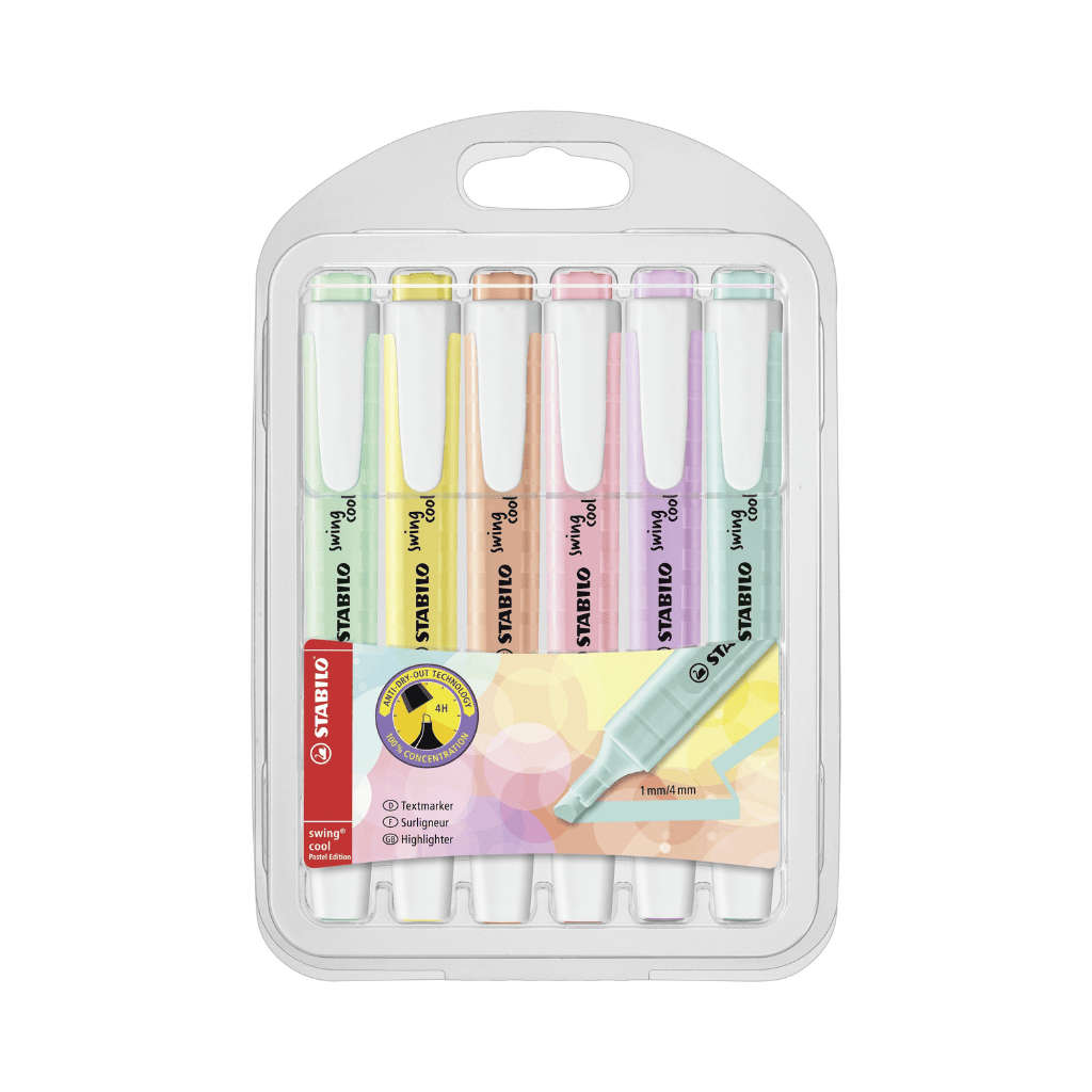Stabilo Swing Pastel Highlighter Set 6pc