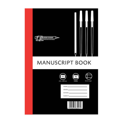 A5 Manuscript Feint + Margin Hardcover Books