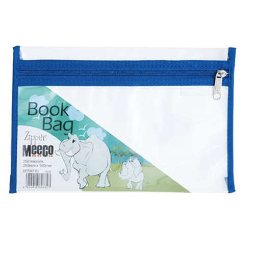 A5 Clear Book Bag with Zip