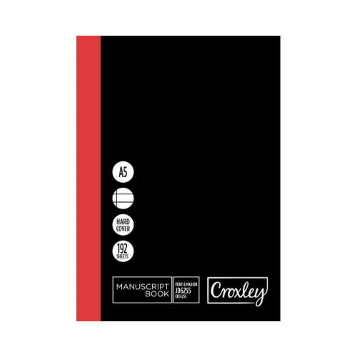 A5 Manuscript Feint + Margin Hardcover Books