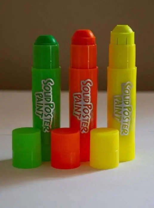 KB Solid Poster Paint Neon Crayon Sticks 6pc