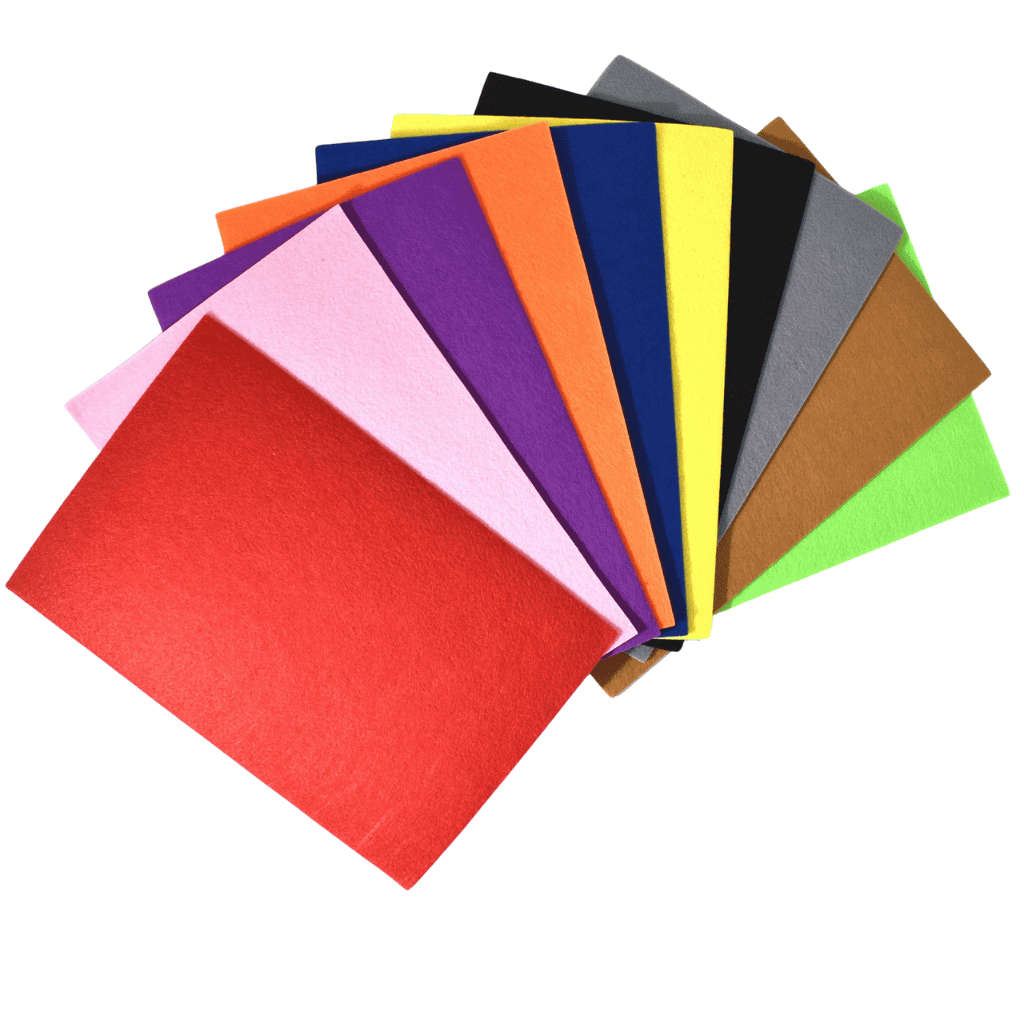A4 Bright Felt Sheets Assorted 5's