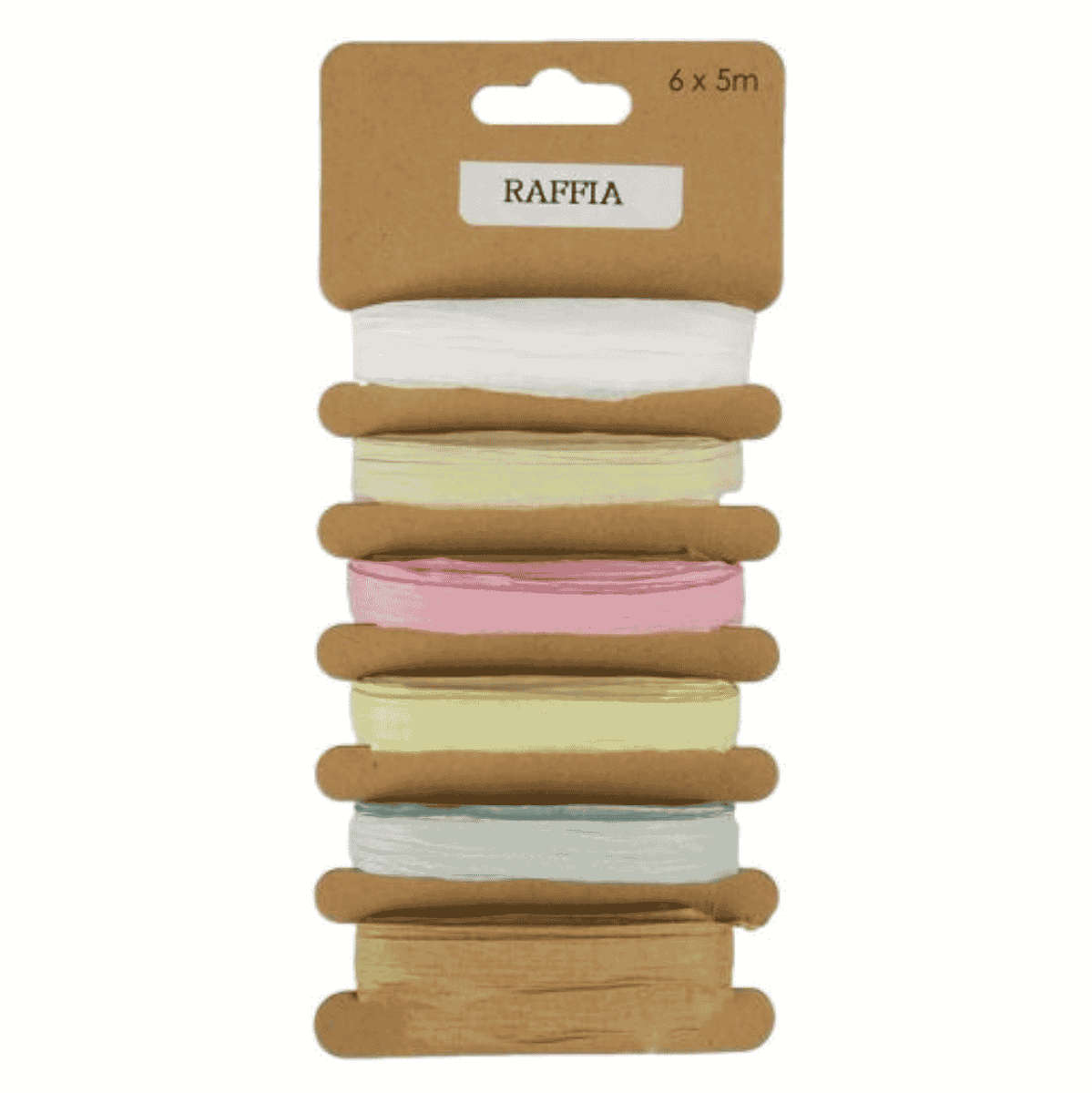 Pastel Raffia  6 Colours, 5m Each