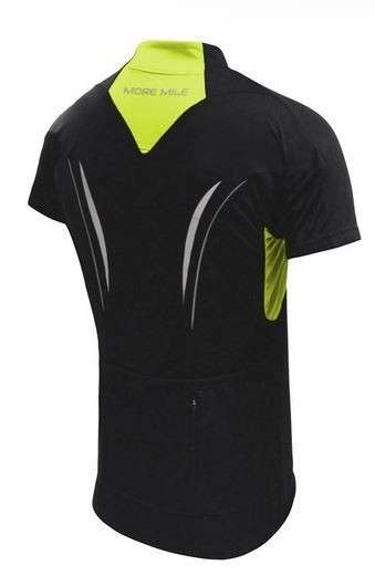 More Mile Cycling Specific Shirt - Black and Lumo - L