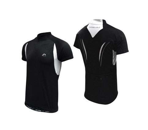 More Mile Cycling Specific Shirt - Black and White - M