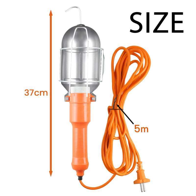 Work Light With on/off Switch and 5m long Cable - Orange