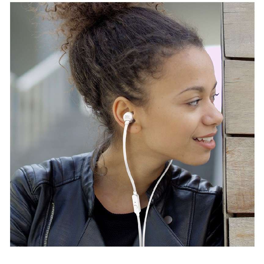 Type C Earphones kit by JBL - T110 in ear earphone with Adaptor - Black