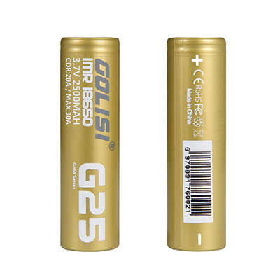 Golisi 18650 BATTERY, 2500MAH 20A CDR