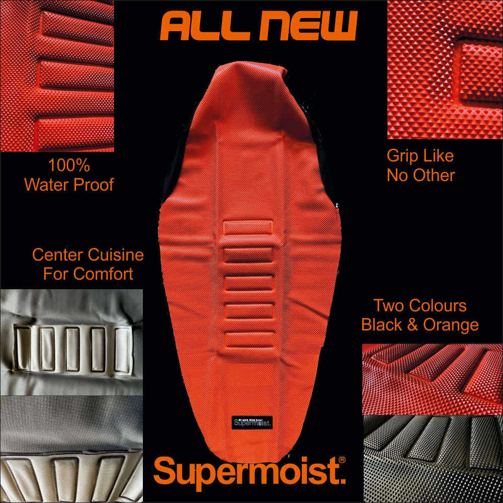 Supermoist "Limited Edition" SUPER-GRIPPER Motorbike Seat Cover - Orange (KTM, Gas Gas and Husqvarna