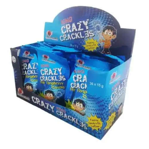 King Crazy Crackles Blue Raspberry 36X15g
