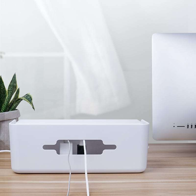 Orico Multiplug And Surge Protector Storage Box With Device Mount - Grey