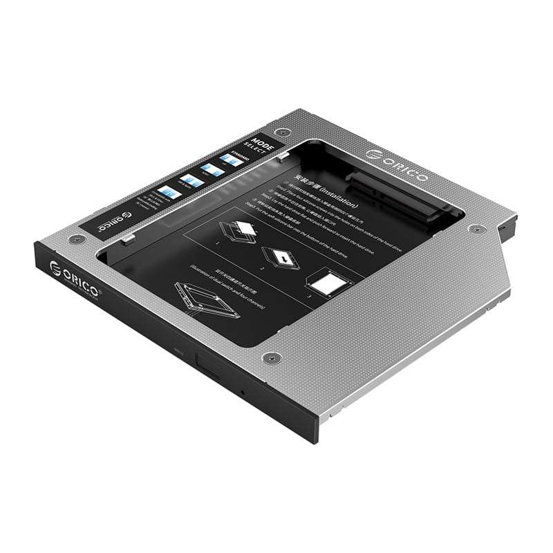 Orico 9.0mm/9.2mm/9.5mm Sata3.0 Optical Caddy Drive - Silver