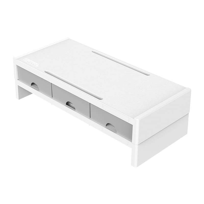 Orico 14Cm Desktop Monitor Stand With Drawers - White