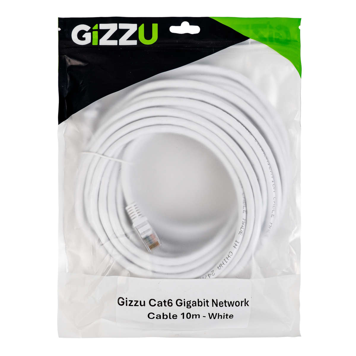 Gizzu Cat6 UTP Fly Lead Ethernet Network Cable 10m  White