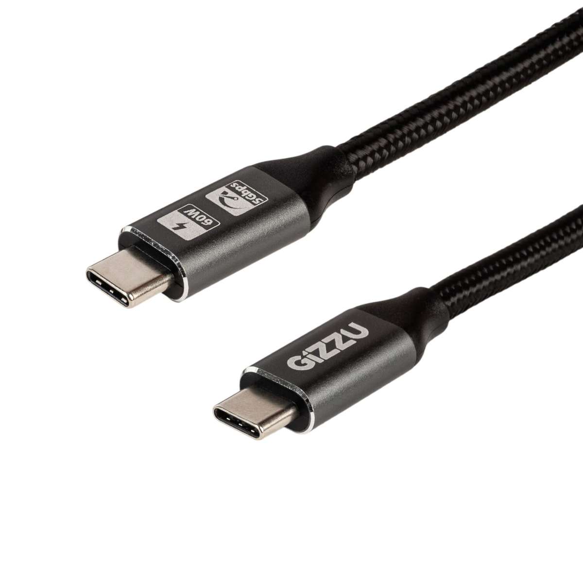 Gizzu - 60W 5Gbps Type-C 2m Cable - Gizzu - 60W 5Gbps Type-C 2m Cable