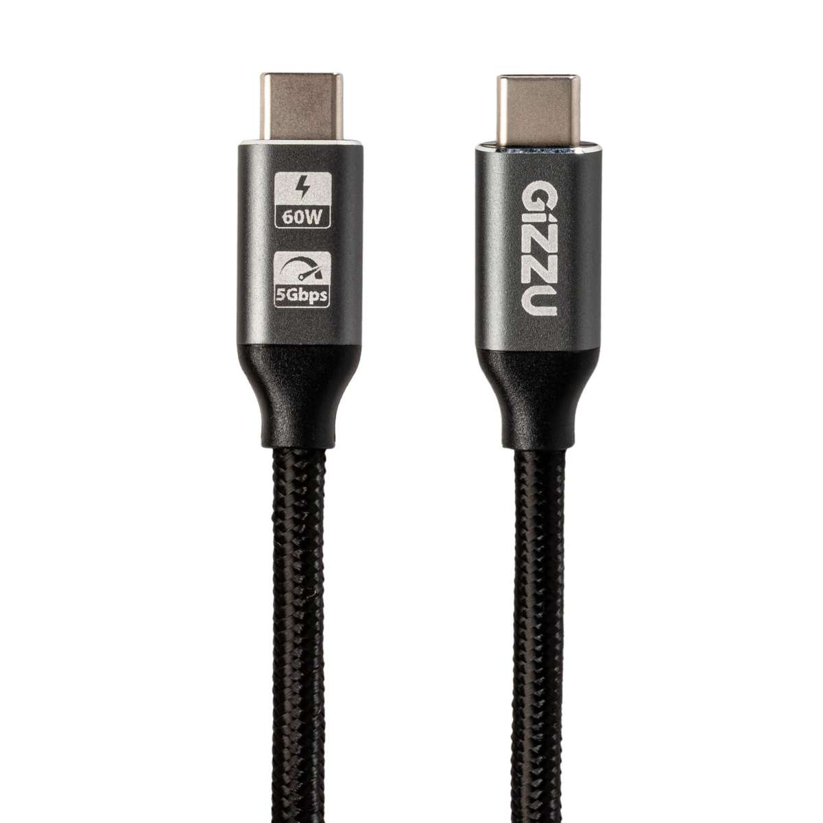 Gizzu - 60W 5Gbps Type-C 2m Cable - Gizzu - 60W 5Gbps Type-C 2m Cable