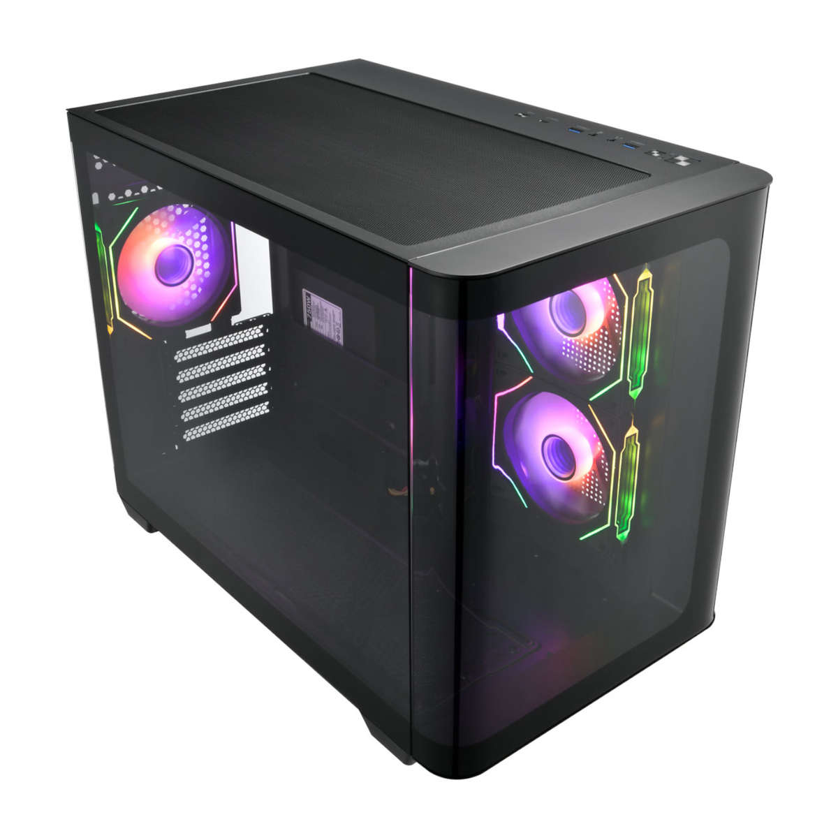 FSP S380 ARGB M-ATX Mid Tower Gaming Chassis - Black