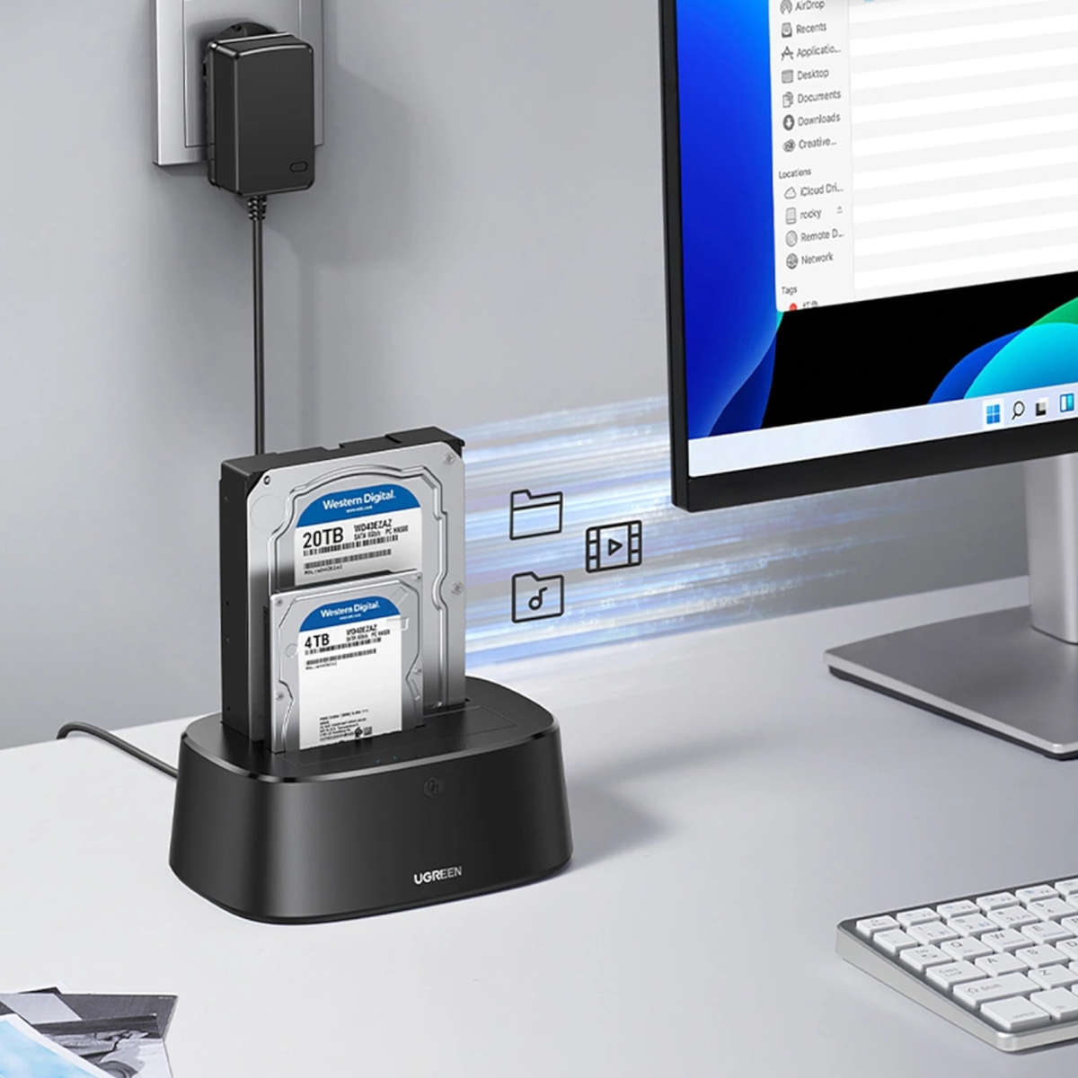Ugreen Cm198 3.5 2.5 Inch Sata Hdd Sdd Usb3.0 Docking Station