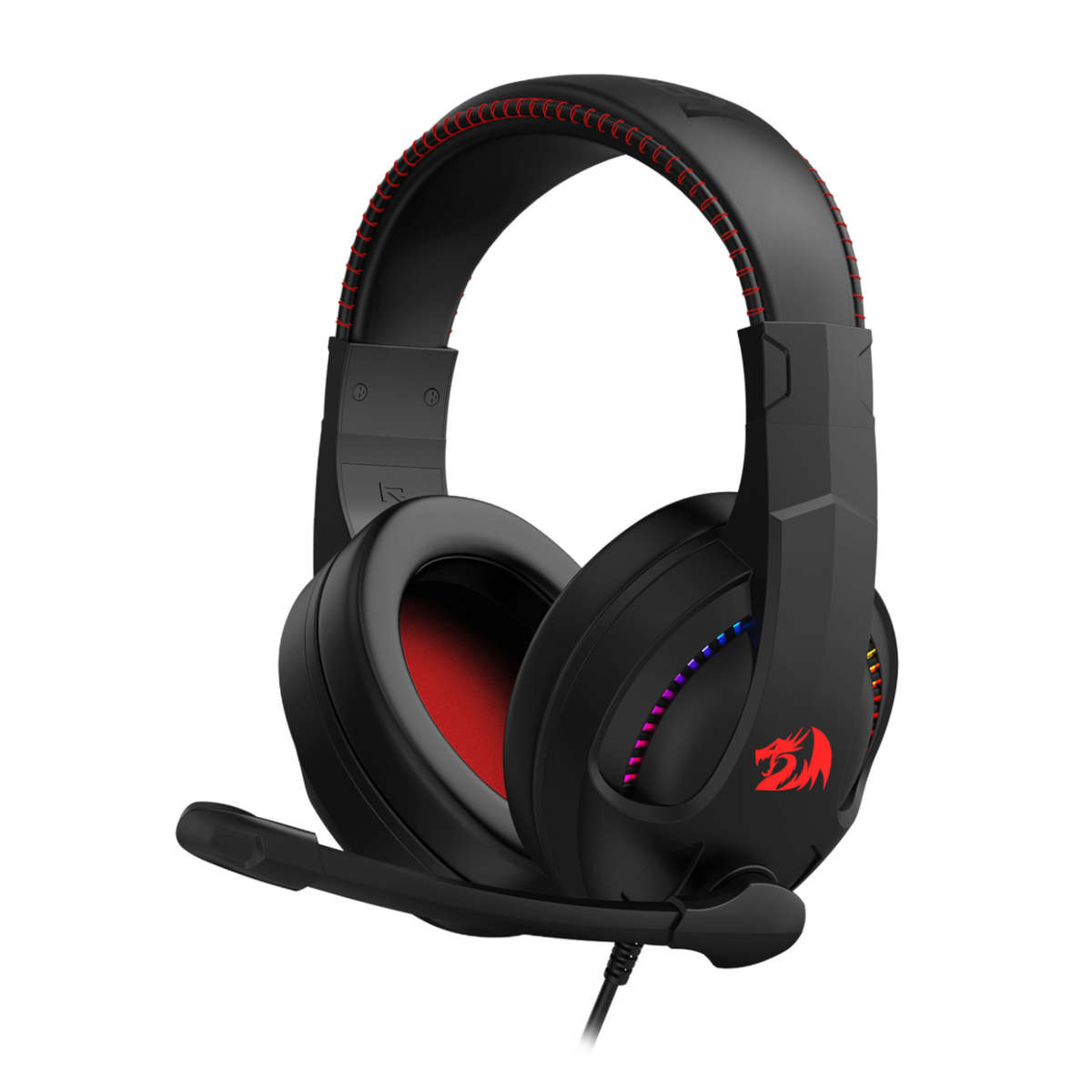 Redragon H211 CRONUS Surround Sound RGB Wired Gaming Headset  Black