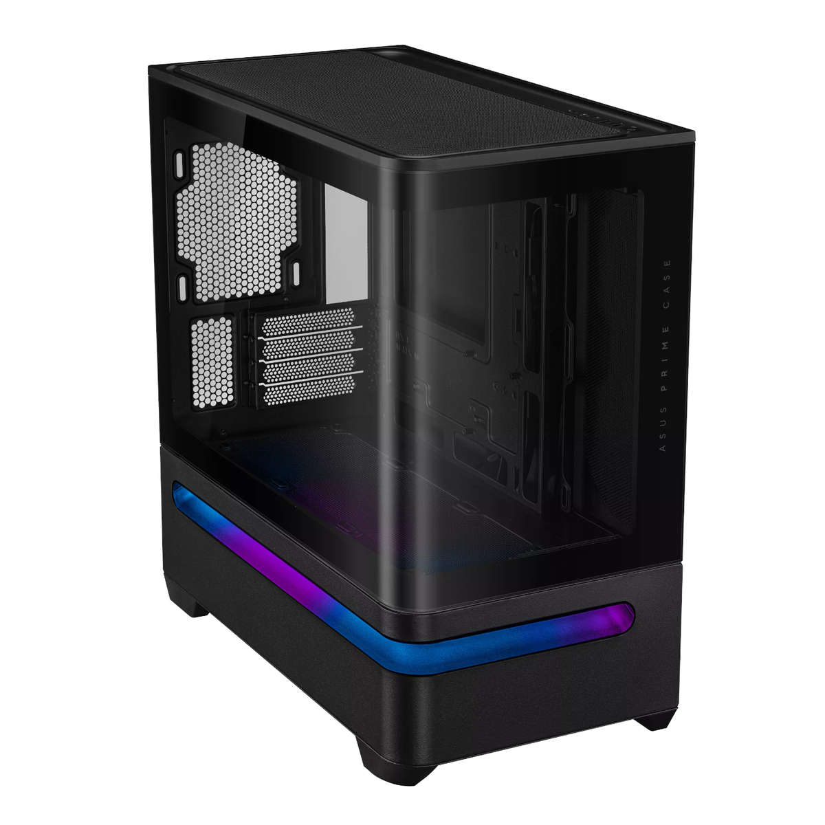 Asus Prime AP202 ARGB Curved Tempered Glass Micro-ATX Chassis  Black