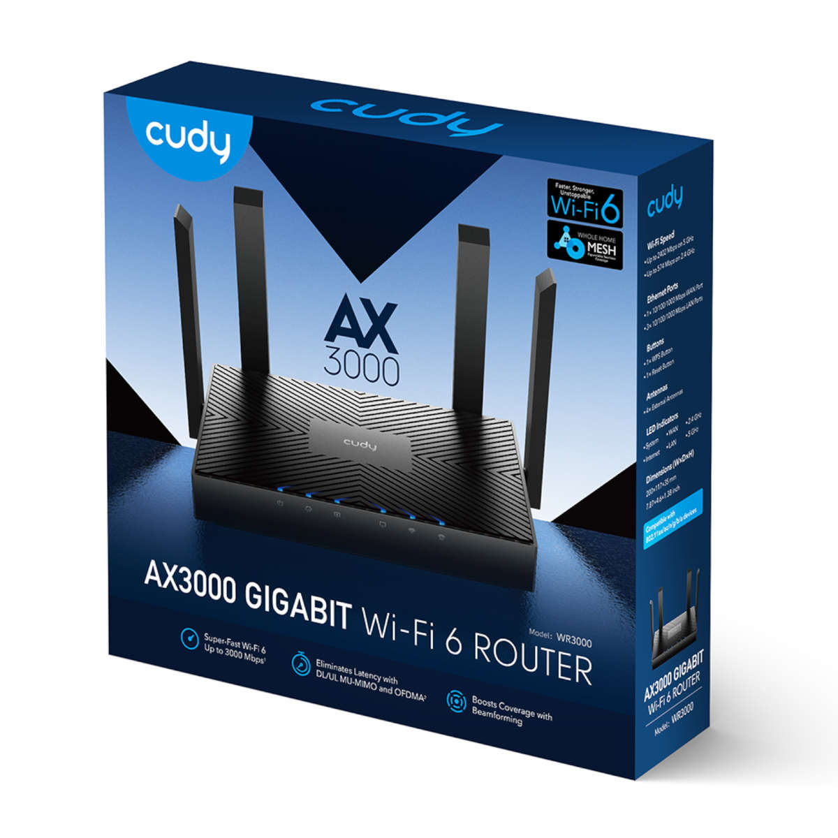 Cudy AX3000 Gigabit Dual Band Wi-Fi 6 Mesh Router