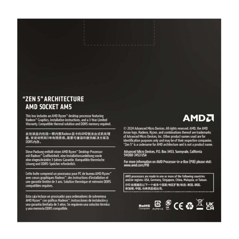 AMD Ryzen 7 9700X AM5 8-Core 3.8GHz Gaming Processor