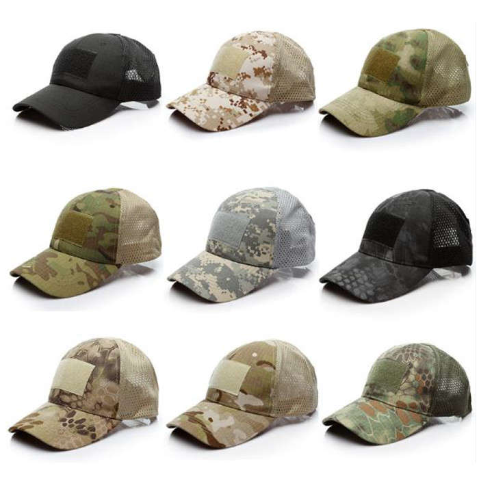 TacSpec Mesh Tactical Cap with Velcro - Various Desert Digital