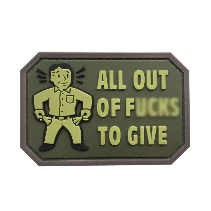 TacSpec "All Out" PVC Velcro Patch - OD