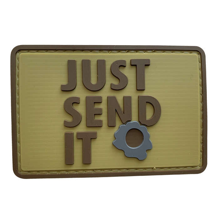 TacSpec `Just Send It` PVC Velcro Patch - Tan