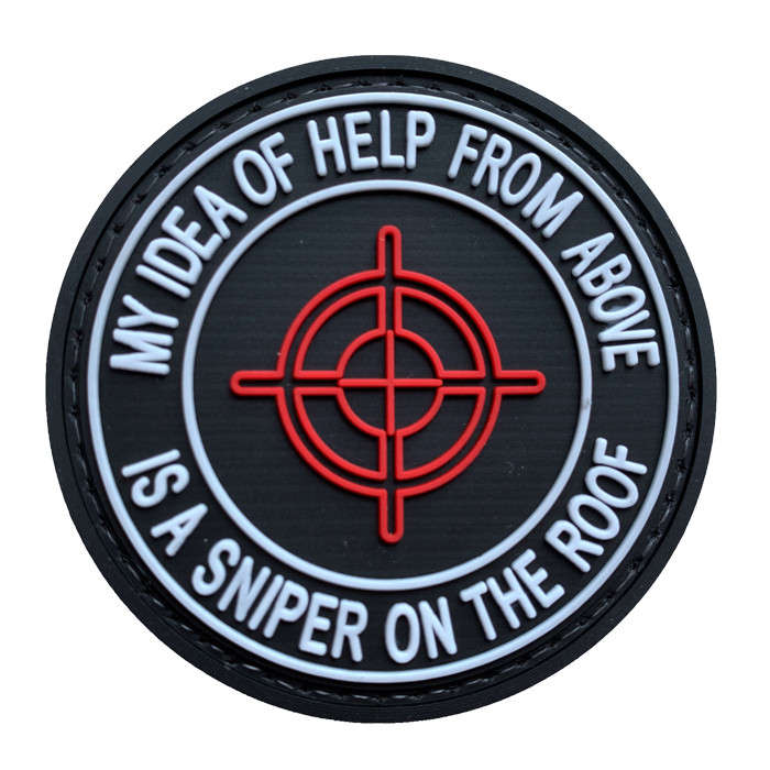 TacSpec "My Idea of Help is a Sniper" PVC Velcro Patch