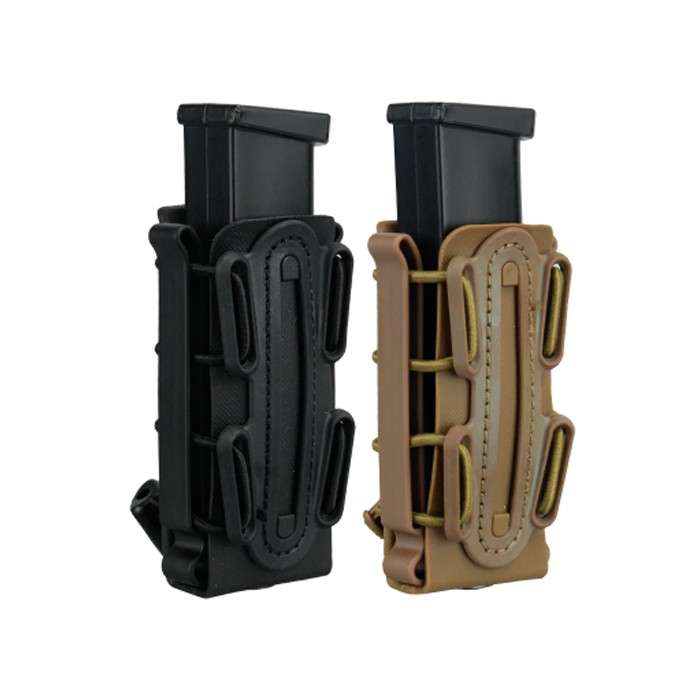 DZI Taco Style Adjustable Single Pistol Mag Pouch - Various Black