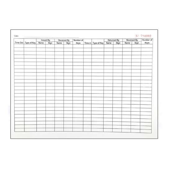 Key Register Entry Book