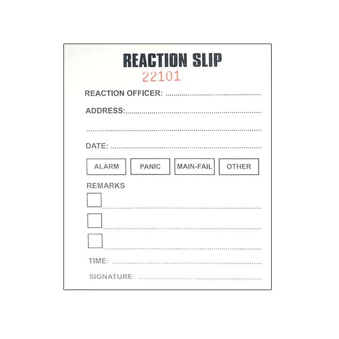 Reaction Slip Book