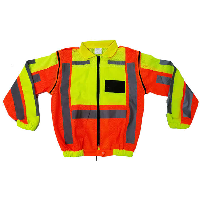 "SECURITY" Branded Metro Reflective Jacket with Detachable Sleeves