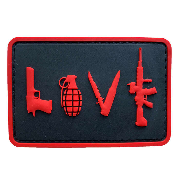 TacSpec "Love" PVC Velcro Patch