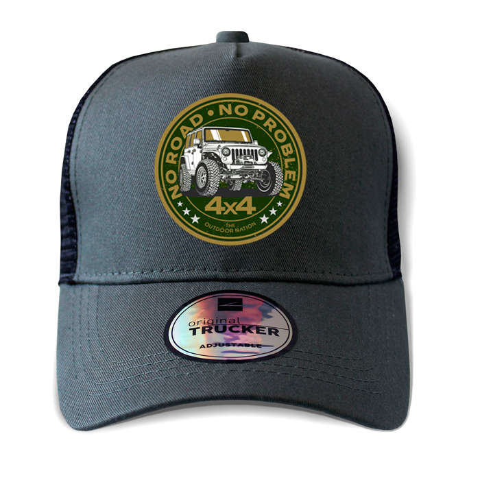 TON "No Road, No Problem - Jeep" Outdoor Trucker Cap