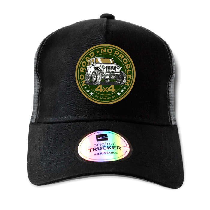 TON "No Road, No Problem - Jeep" Outdoor Trucker Cap