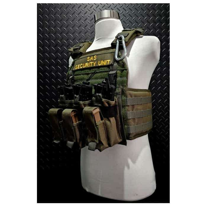Alpha Plate Carrier Vest Only & Triple Kangaroo Mag Pouch